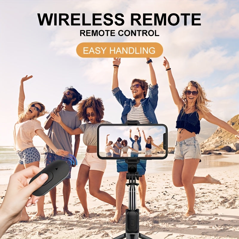 40-inch Retractable Mobile Phone Selfie Stick - Professional Floor Stand with Wireless Remote Control, 360° Rotation, Stable and Anti-shake