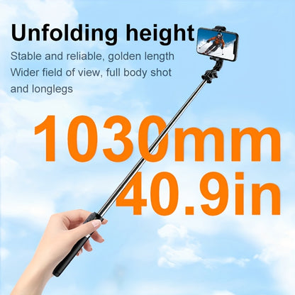 40-inch Retractable Mobile Phone Selfie Stick - Professional Floor Stand with Wireless Remote Control, 360° Rotation, Stable and Anti-shake