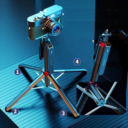 Universal 360° Selfie Stick Tripod with Anti-Shake & Phone Holder for Stable Shooting